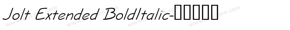 Jolt Extended BoldItalic字体转换